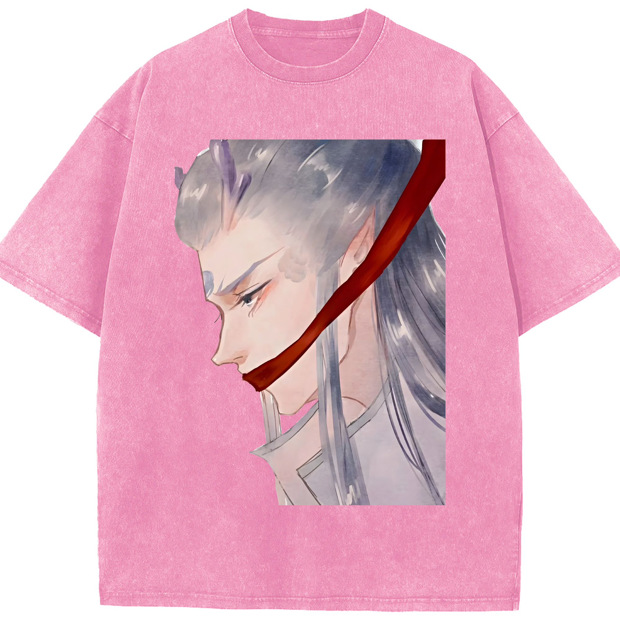 （画像用） Ne Zha 2 ナタ 魔童の大暴れ 綿100% ヴィンテージ風 半袖Tシャツ（フロントプリント）